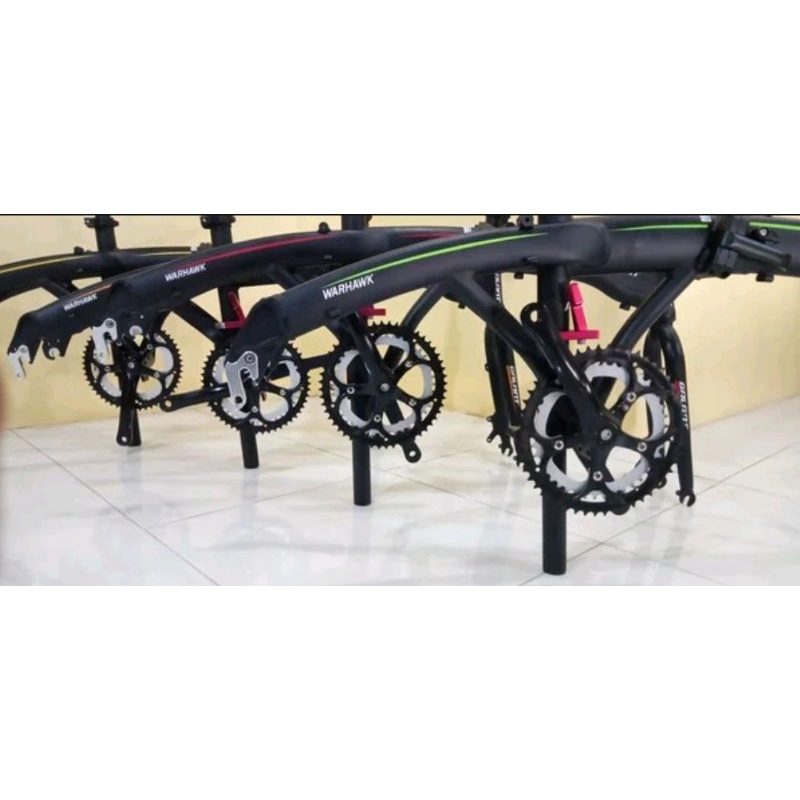 Frame Set Banyak Bonusnya Sepeda Lipat Seli Folding Bike Merk Galant Material Full Alloy Alumunium Sudah Dapet Handlepost Handlebar stang Headset Fork Crank BB Adaptor FD Seatpost Seatclamp Seli mosso f3 dahon ion fnhon