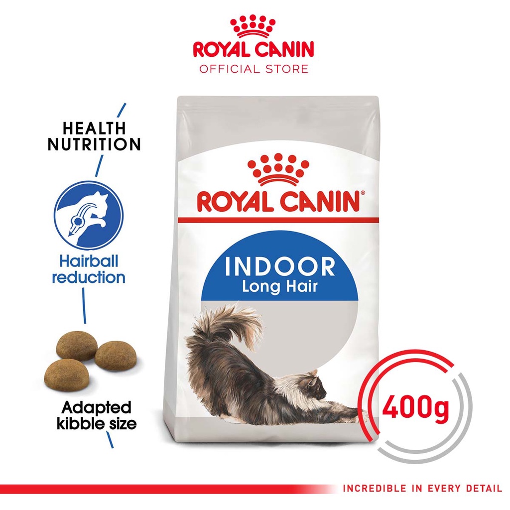 Royal Canin Indoor Long Hair (0.4kg) Dry Makanan Kucing Dewasa - Feline Health Nutrition