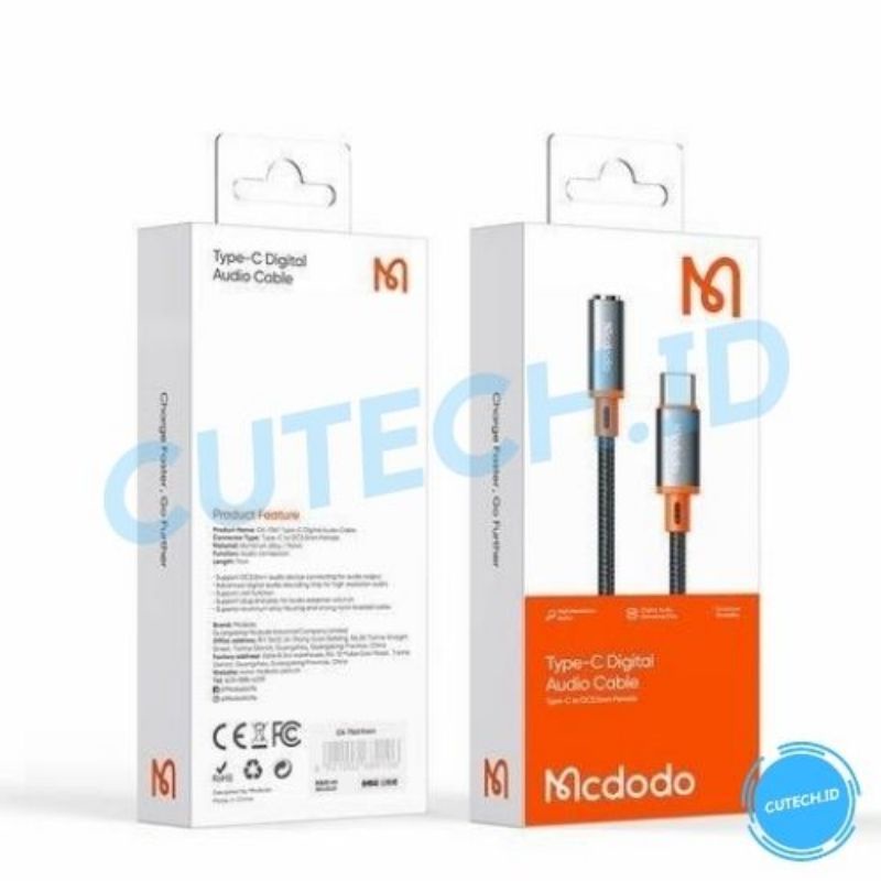 MCDODO CONVERTER AUDIO TYPE C TO JACK AUDIO 3.5MM / ADAPTER AUDIO / CA-7561