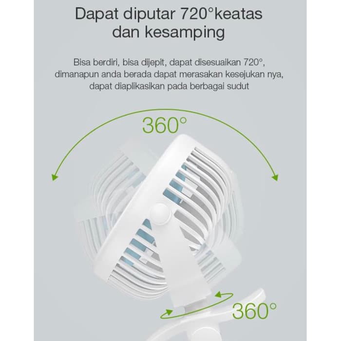 Kipas Angin Listrik Elektrik VIVAN ROBOT RT-BF10 Mini USB FAN Clip-On