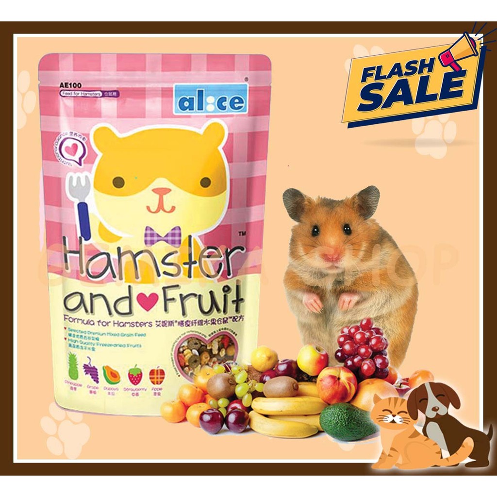 ALICE HAMSTER AND FRUIT 500GR [ MAKANAN HAMSTER