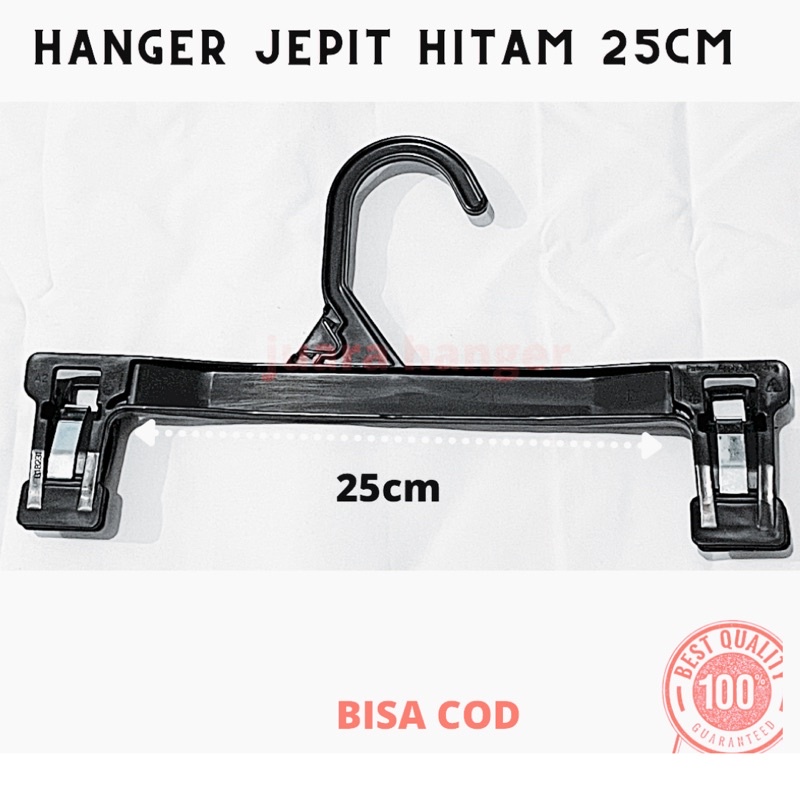 Jual Gantungan Jepit Celana 6512 Hitam 25 Cm Hanger Plastik Display