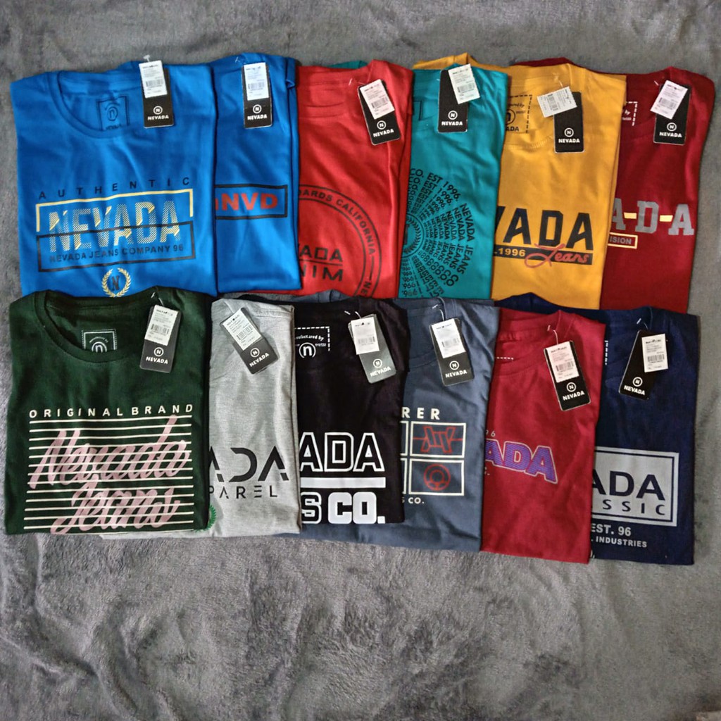 Kaos NEVADA Pria Dewasa Branded [Fulltag Matahari]