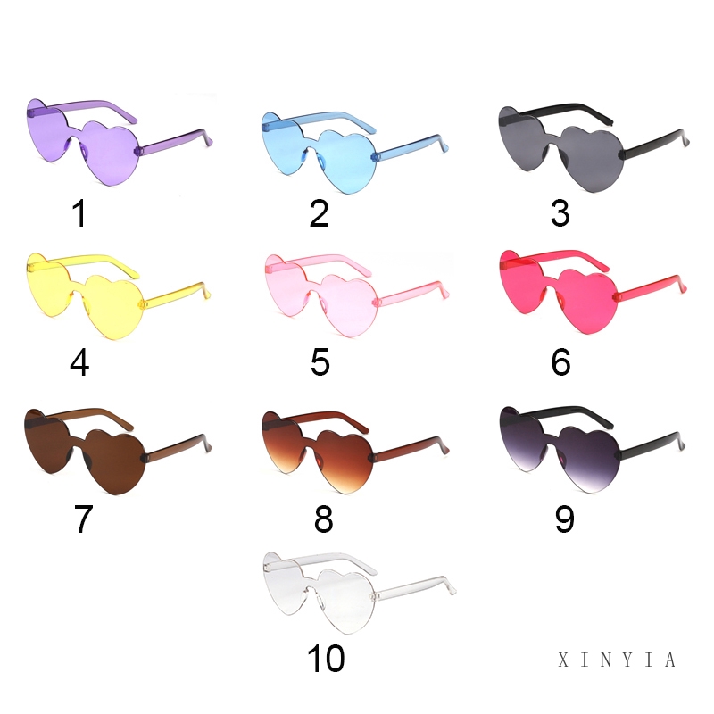 Kacamata Fashion Kepribadian Wanita Satu Warna Cinta Hati Kacamata/ Sunglasses/Eyeglases/Aksesoris Wanita