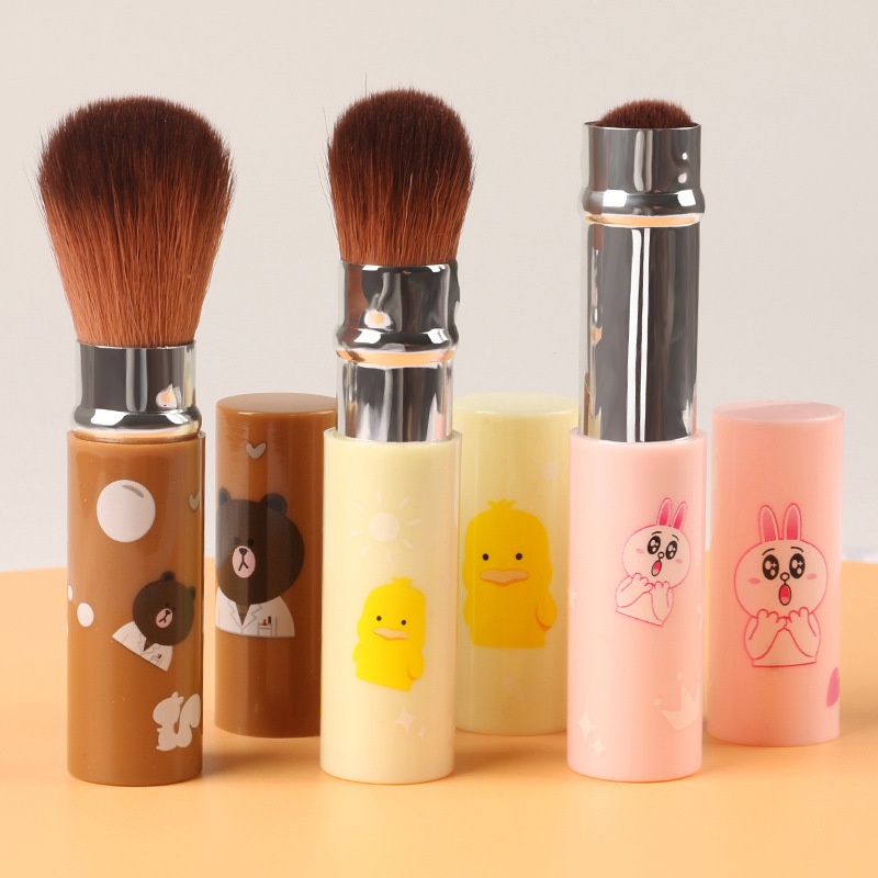 KUAS MAKE UP BRUSH TABUNG SUPER LEMBUT PORTABLE KARTUN LUCU / KUAS BRUSH / MAKE UP BRUSH