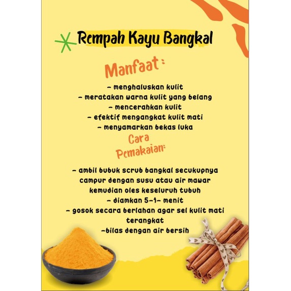 LULUR REMPAH KAYU BANGKAL ASLI 100GRAM