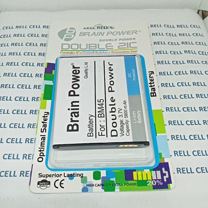 BATERAI BATTERY BATRAI XIAOMI REDMI NOTE 2 NOTE2 BM45 BM 45 DOUBLE POWER BRAIN POWER BERGARANSI