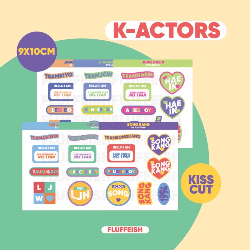 

K-ACTORS STICKER (Jang Kiyong, Ji Changwook, Jung Haein, Lee Jaewook, Lee Jehoon, Song Kang)