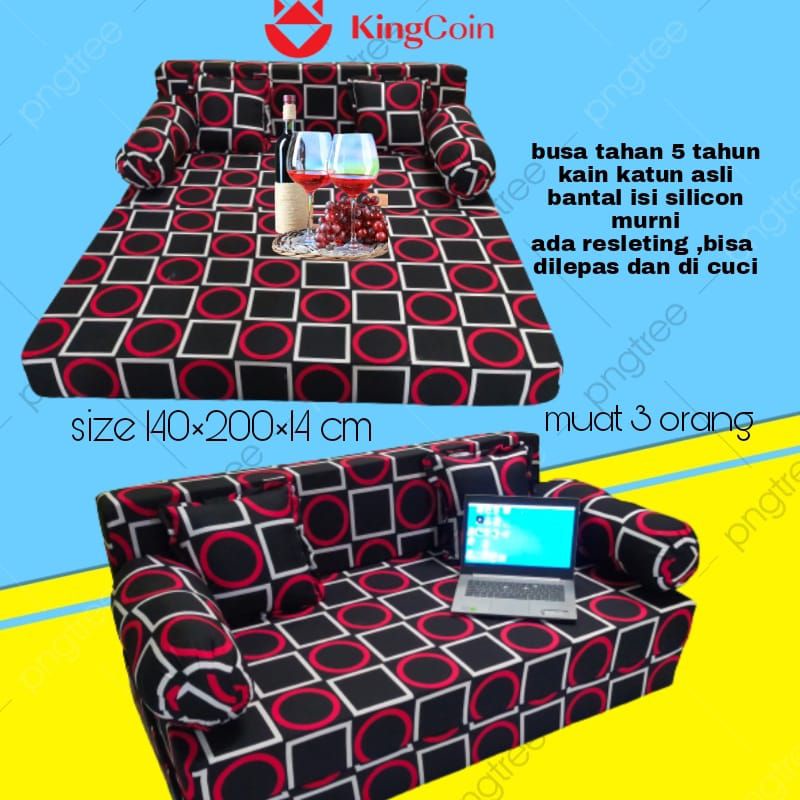 Sofa Bed Kasur Lipat Busa Spon Tebal