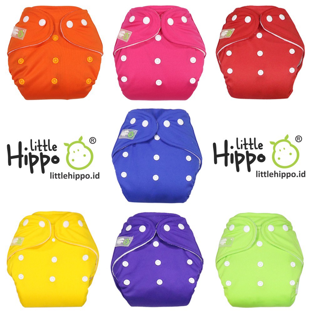 Popok Kain Berkancing Bayi Little Hippo / Cloth Diaper / Pampers Reuse ...