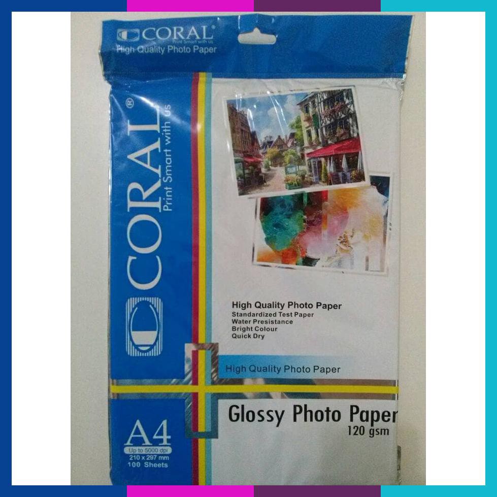 

Coral Glossy Po Paper 120 Gsm A4