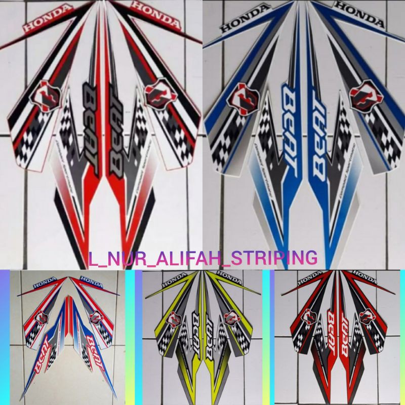 Cover body STRIPING STICKER MOTOR  BEAT ESP 2018 best.kuality