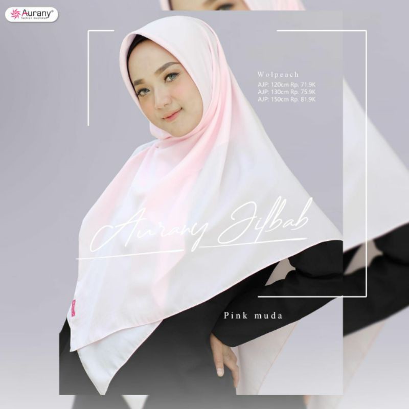 HIJAB SEGIEMPAT POLOS • AJP 120 x 120 • AURANY