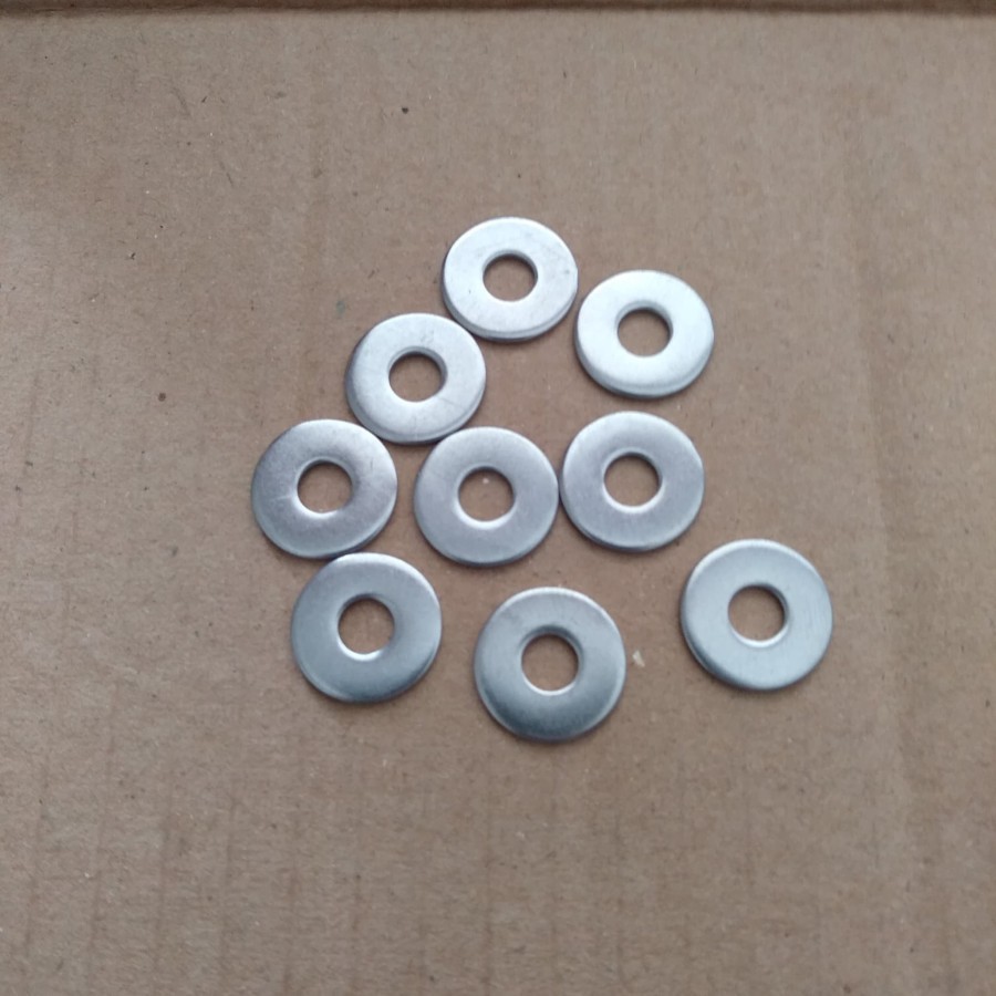 10 PCS RING PLAT PUTIH M5 (RING PLAT 8) TEBAL 1MM