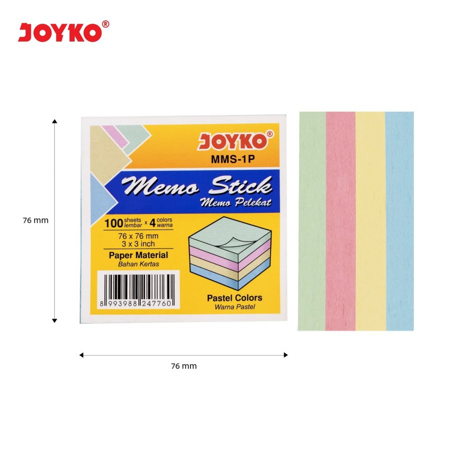 

Memo Stick Sticky Note Kertas Memo Memo Tempel Joyko MMS-1P