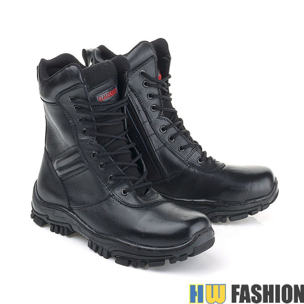 Blackkelly - BCL 712 Sepatu Boots Pria HITAM murah original cibaduyut keren