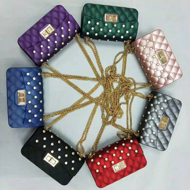 TAS WANITA JELLY MATTE MAXI DIAMOND TAS IMPORT KECIL TAS FASHION TAS BATAM
