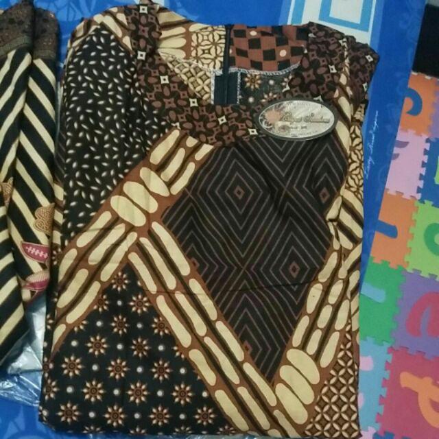 Tunic Aserehe Mataram Brownies Jumbo Tunik Batik Cantik Modern Big Size Seragam Batik Kantor Kerja