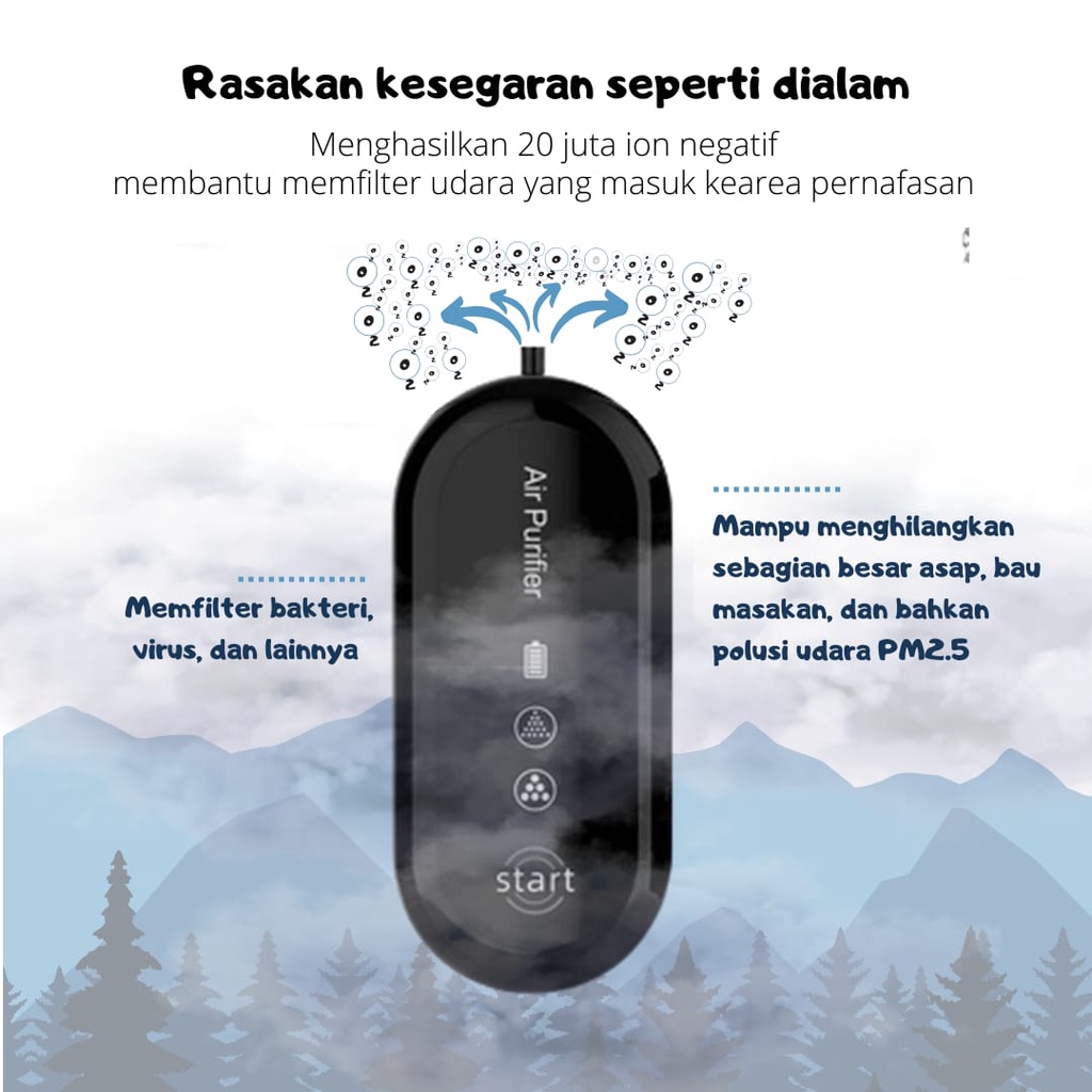 IKILOSHOP APR3 Kalung Air Purifier Ionizer Anion Pembersih Udara Anti Virus Debu