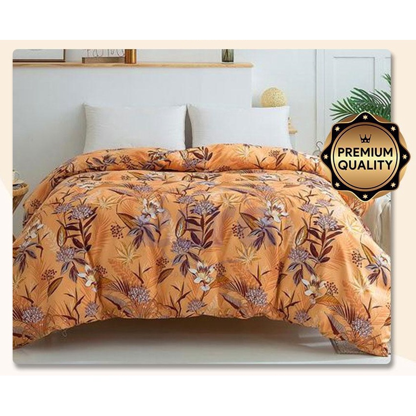 Vhepra Sprei Katun Motif Livy Orange