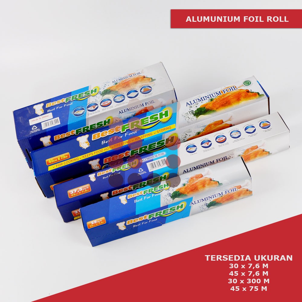 ALUMUNIUM FOIL ROLL BESTFRESH 45 x 7,6 M