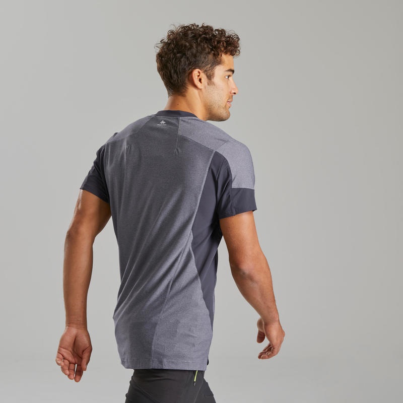QUECHUA MH500 T-Shirt Kaos Hiking Pria Serap Keringat