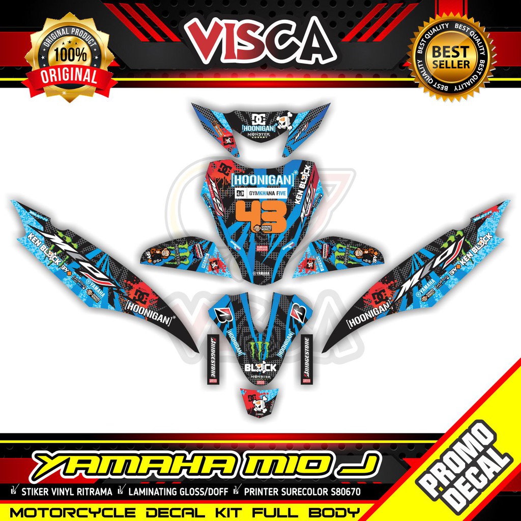 Decal Mio J Full Body Stiker Mio J Full Body HC Racing