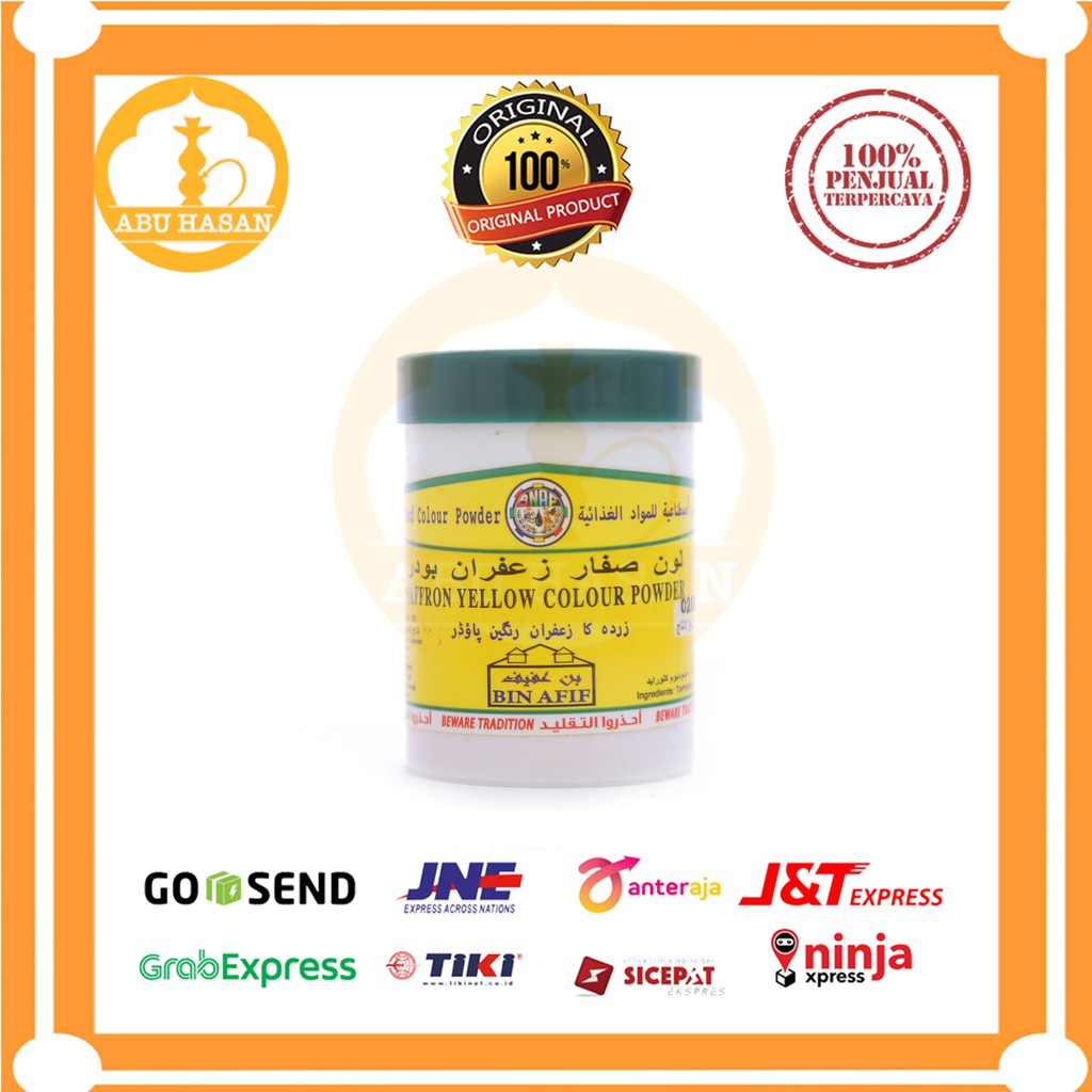 

Bin Affif saffron Yellow Colour Powder 100gr Original - Yellow