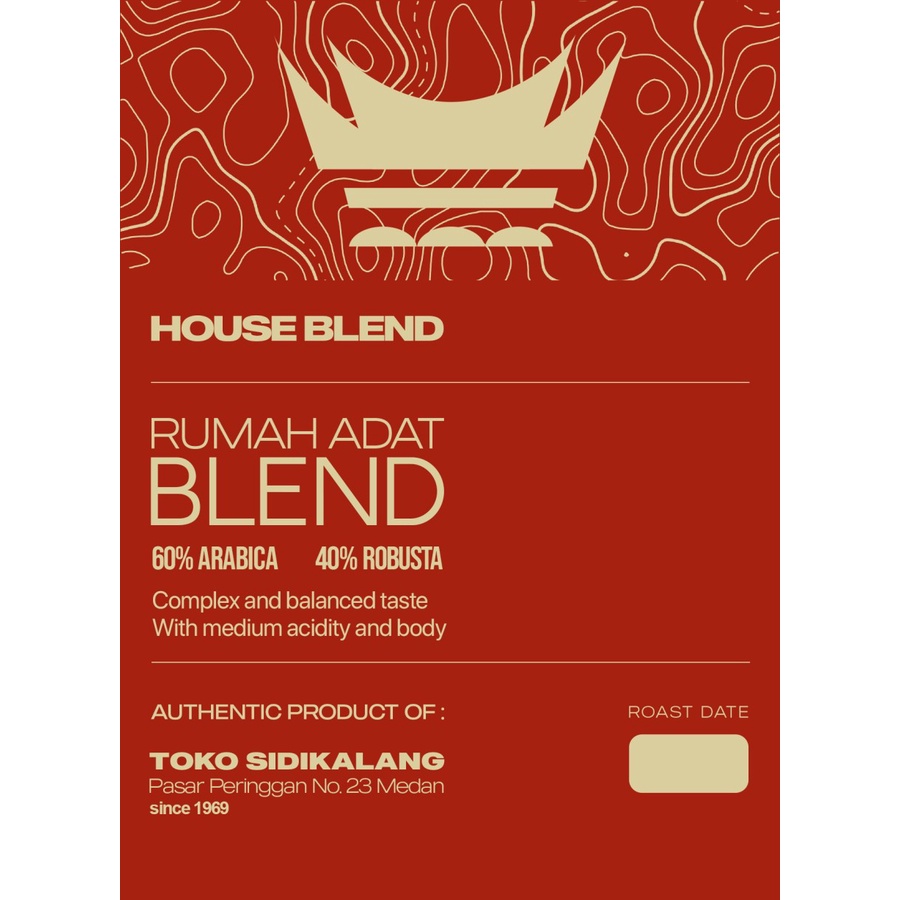 Kopi Asli Sidikalang Rumah Adat Blend Cap Rumah Adat 1 kg