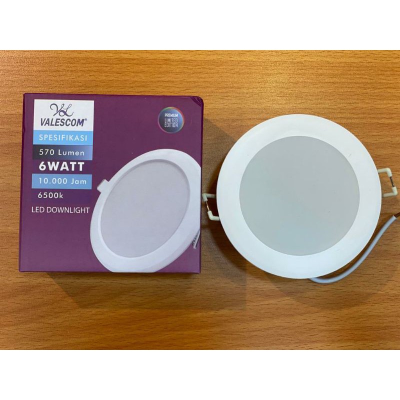 Downlight Led Panel Inbow 6W 6 Watt 6Wat Putih 3 inch Valescom