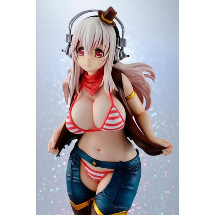 PROMO TERBARU Anime Girl Vertex Super Sonico Cowgirl Complete PVC Figure MURAH MERIAH