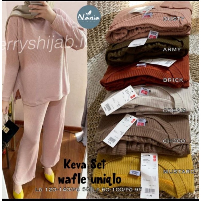 Kefa Set Wafle Uniqlo