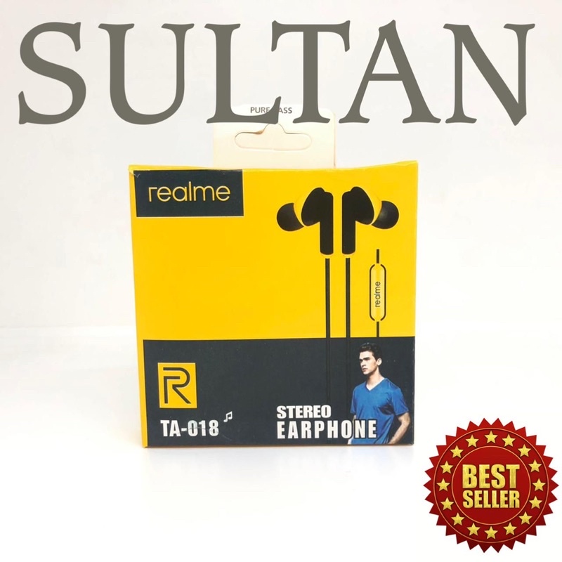 Ready Handsfree Realme Buds TA019 Stereo Earphone Plus Mic