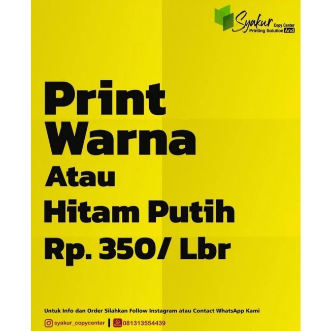 

Print a4 hitam putih & warna