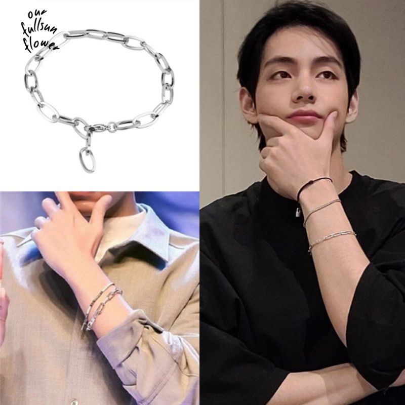 [Last Stock PROMO]  Gelang Rantai V Taehyung BTS | Stainless Stell Anti karat