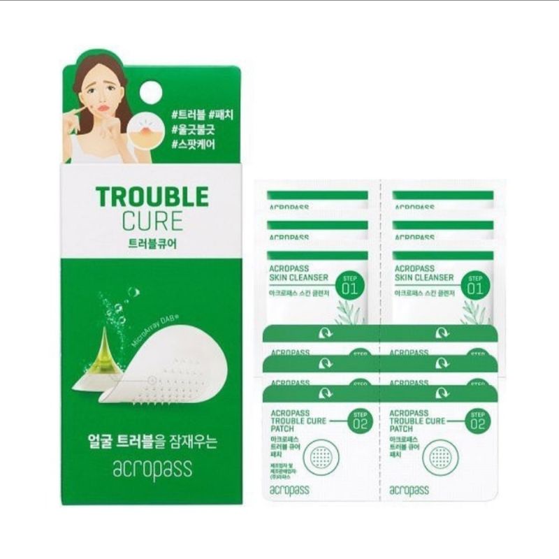 Acropass Trouble Cure Microneedle Pimple patch ( 6 patch + 6 swab ) ready stock