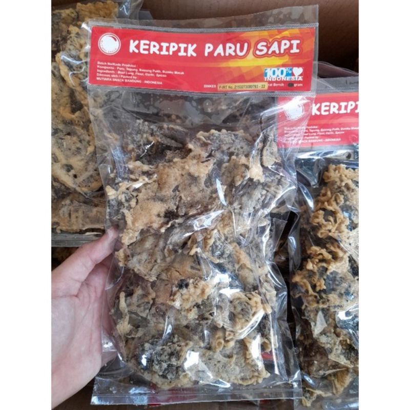 

Keripik Paru Crispy Kering Homemade Lauk Siap Makan