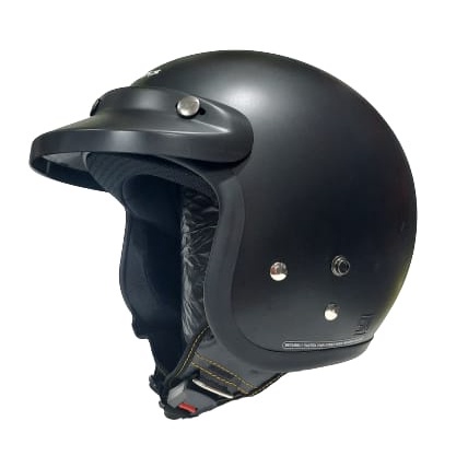 Helm Cargloss CFM Retro Original Hitam Doff