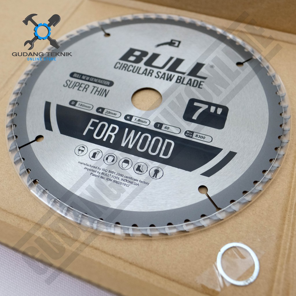 Circular Saw Blade Bull 7inch 60T - Mata Gergaji Kayu Sirkular 7 inch 60gigi 7x60