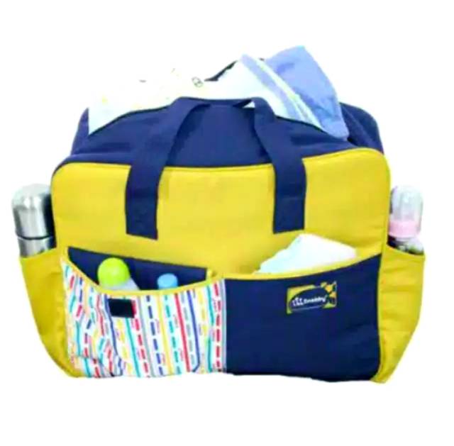 Tas Snobby Besar Line Series Kuning Merah Diaper Bag Traveling