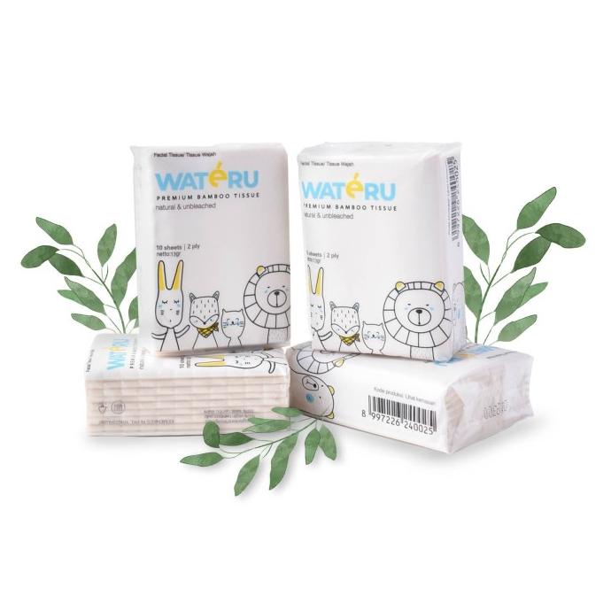 

Wateru Premium Bamboo Tissue Pocket Tissue [10 Sheets] 1 Pack
