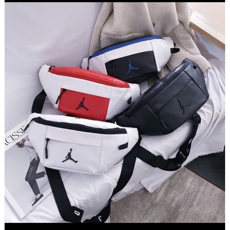 Jordan Waistbag preimium/appendix color- putih