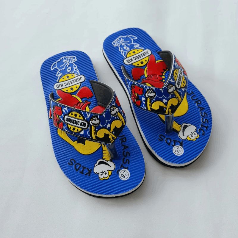 Sandal Jepit Anak Laki Laki Muka Print Jurassic Kids