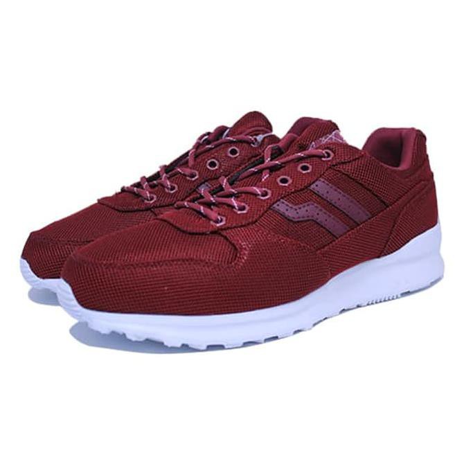 Kualitas Terbaik Piero Jogger "Full Mesh" Burgundy/White PROMO