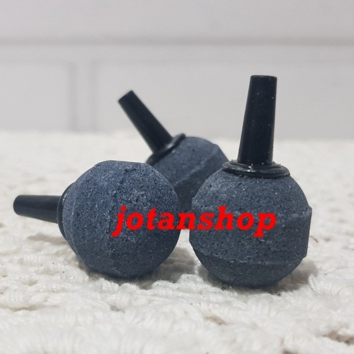 batu aerator bulat bakso mini 2cm abuabu air stone airstone gelembung udara aquascape