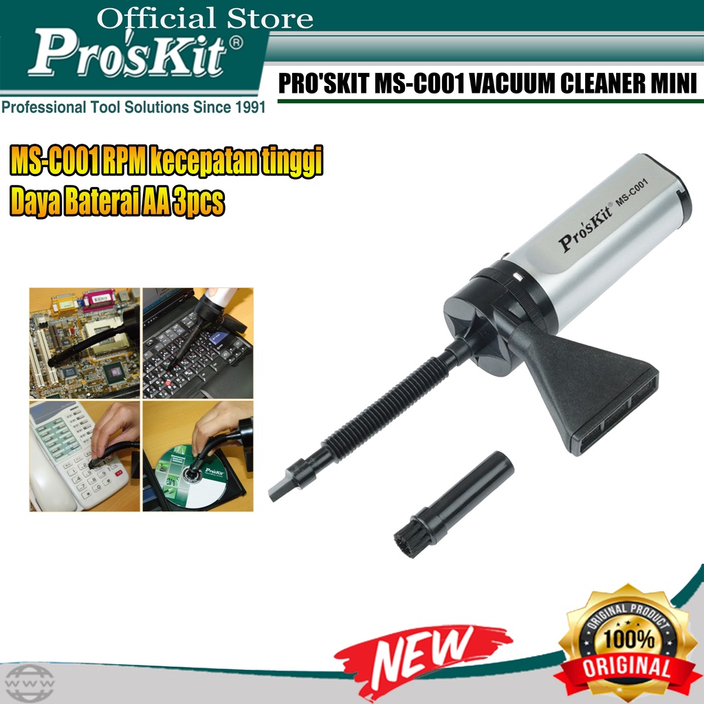 Proskit MS-C001Penyedot Debu Mini Vacuum Cleaner Mini Pro'sKit MS-C001 Pembersih Keyboard Komputer H