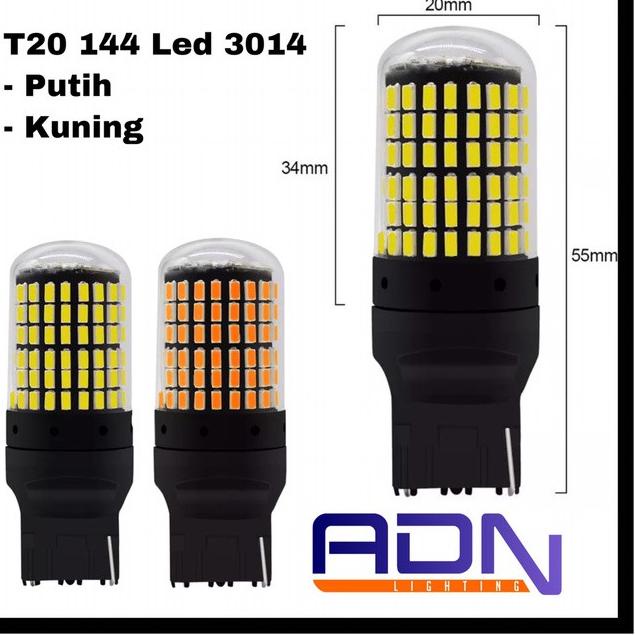 Flash Sale - Lampu LED T20 144 smd 3014 Sein Rem Senja No Hyper Flash NO EROR ..