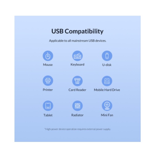 Usb 3.0 hub orico 7 port 15cm cable 5Gbps VL815 with type-c pd twu3-7a - Terminal usb3.0 A 7 slot twu37a