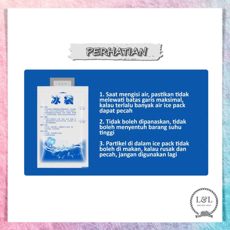 Ice Gel Pack Gabag 200 dan 400 ML Blue Cool Jelly Cooler Bag Kantong Air Es Pendingin Lunch Bag Tas ASI Ice Pack Air Cooler Ice Gell 200 dan 400 ML