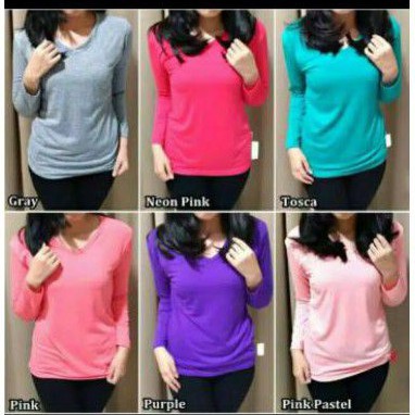 Kaos Polos Manset Lengan panjang dewasa